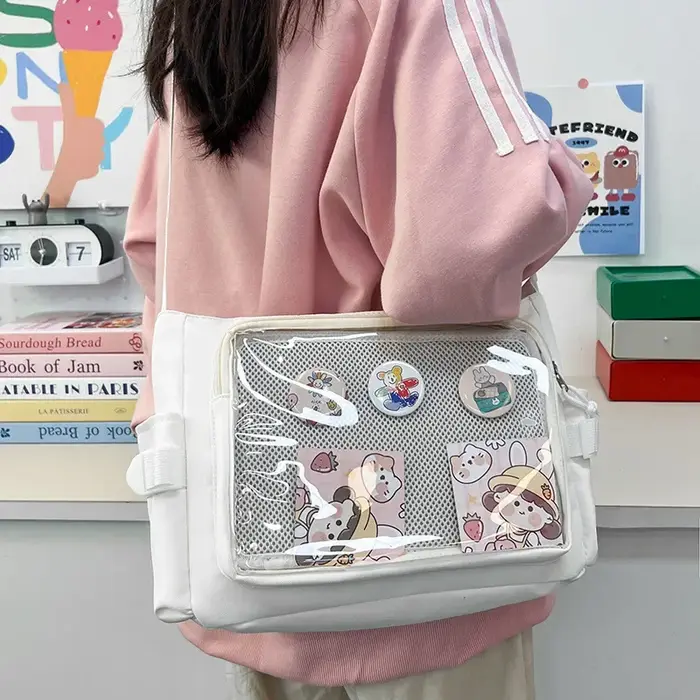 Sac à bandoulière de style collège pour filles