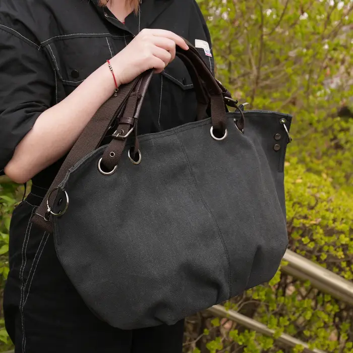 Sac messager en toile grande capacité pour femme