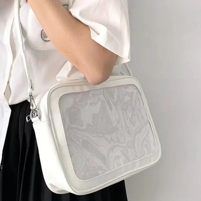 Sacs à bandoulière en cuir PU JK pour lycéennes, sacs à main Itabag transparents pour femmes, sac in