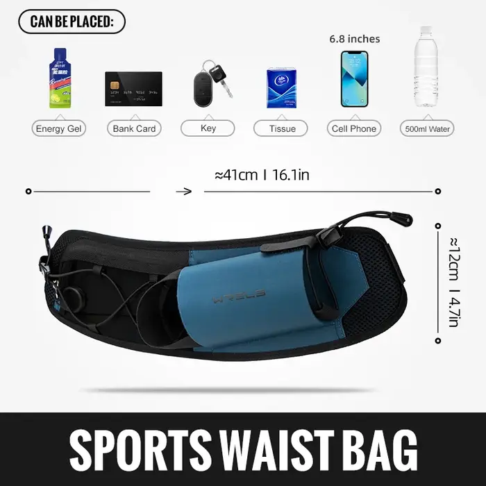 WRELS Sac Banane de Course Léger pour Homme et Femme