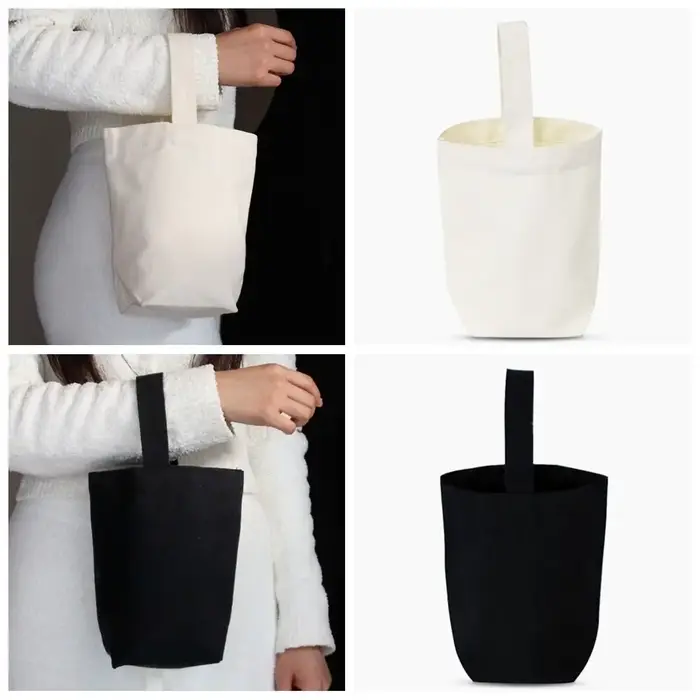 Sac fourre-tout en toile beige pour documents