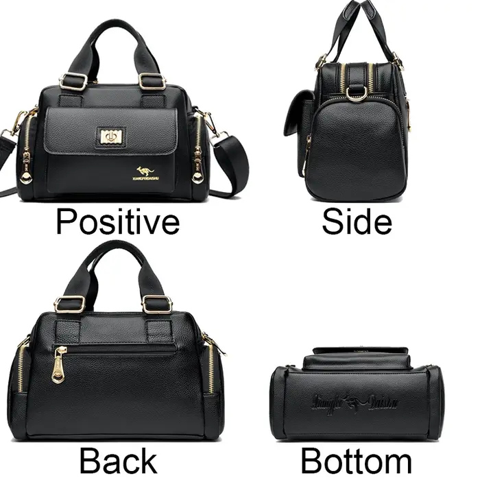 Sac à main en cuir souple de grande capacité pour femmes