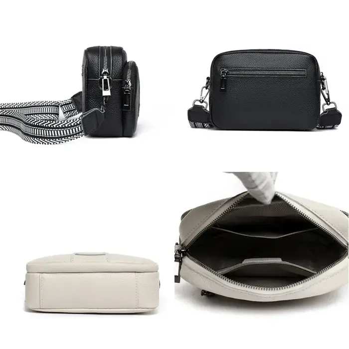 100% Sac de messager en cuir véritable femmes mode Style femme Sac à main avec large bandoulière de luxe ampoule de
