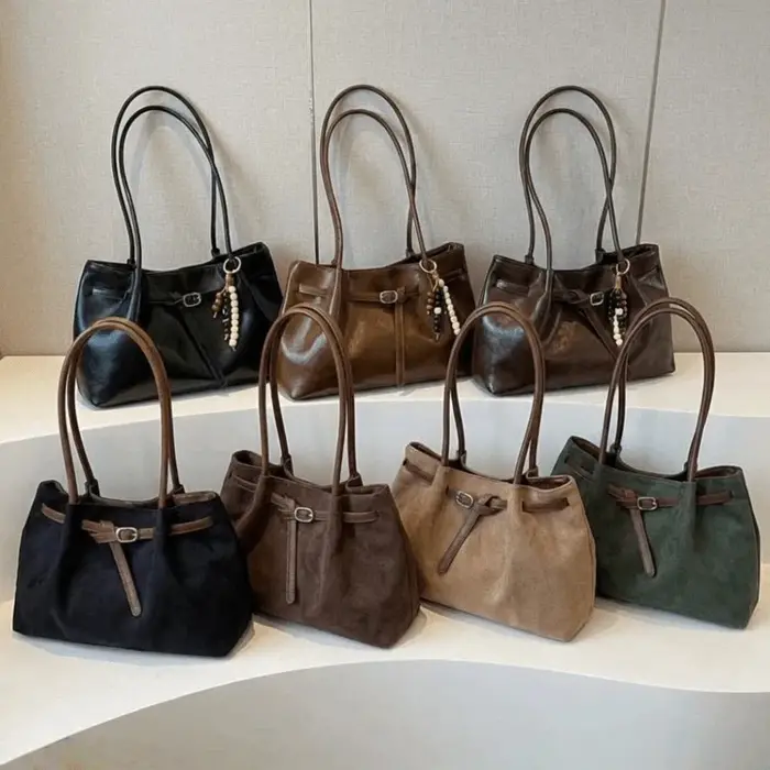Sac à bandoulière en daim/cuir PU