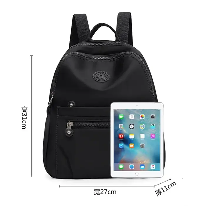 Coréen Nylon sac à dos femmes décontracté couleur unie petit cartable sac de voyage pour adolescent étudiant école sac à dos maman sac rюкзак