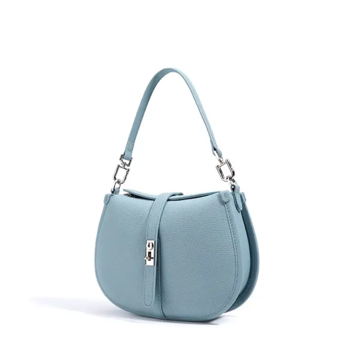 Petit sac à bandoulière de luxe pour femmes, Design de Niche, sac croissant en cuir véritable haut d