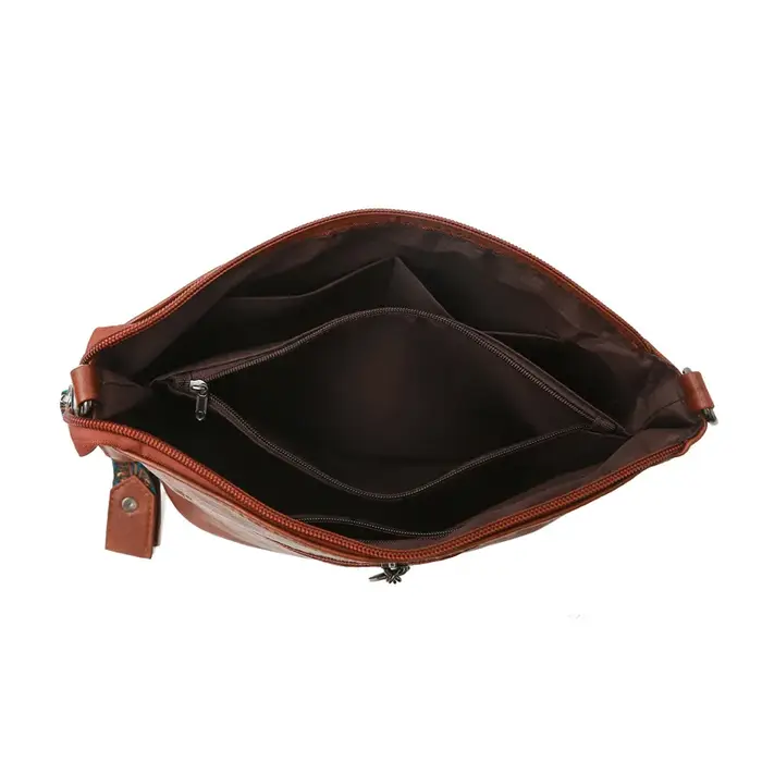 Sac seau rétro en cuir souple pour femme