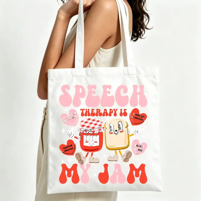 Sac fourre-tout en toile à thème alimentaire avec impression graphique rétro