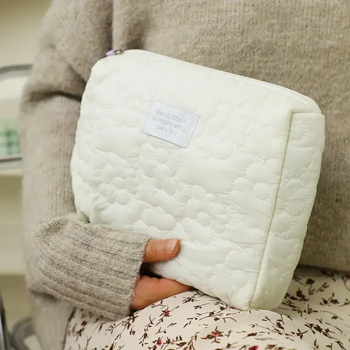 Nouveau motif de fleur femmes trousse de maquillage articles de toilette organisateur de cosmétiques sac à fermeture