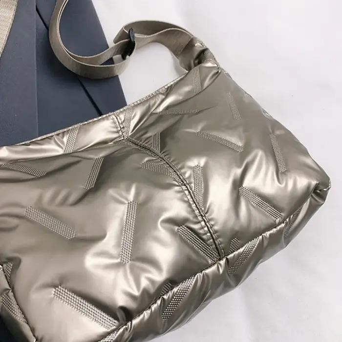 Sac à main en Nylon léger argenté pour filles