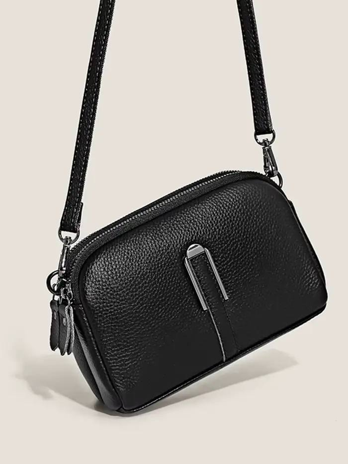 Sac à main de luxe en cuir véritable pour femmes, pochette pour téléphone, à bandoulière, 2022