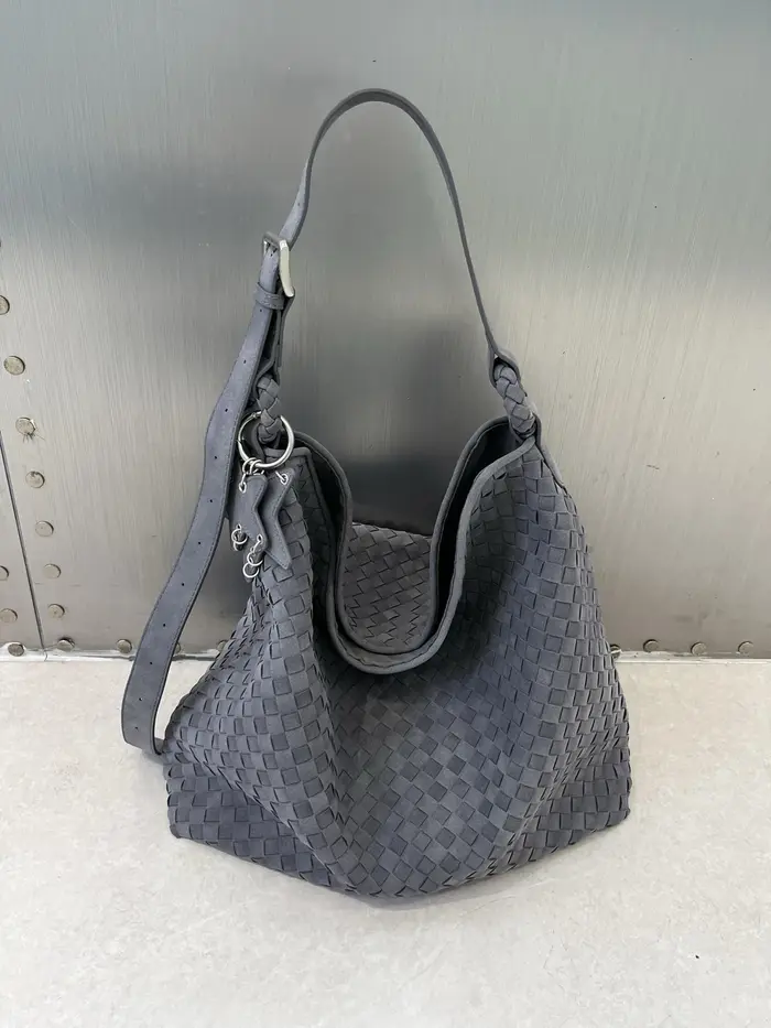 Sac à main à bandoulière en velours côtelé pour femmes