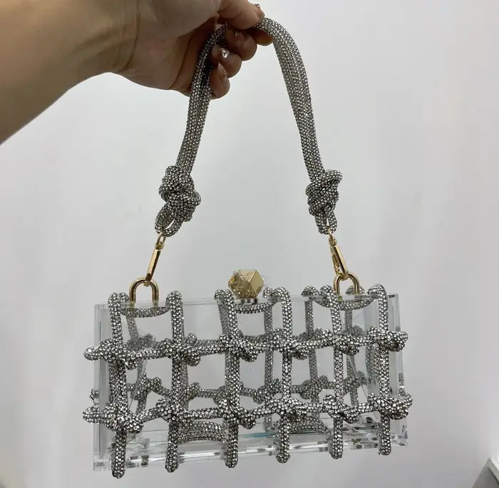 Sac à main Design de luxe pour femmes, sac de soirée de haute qualité, pochette en diamants, sac car