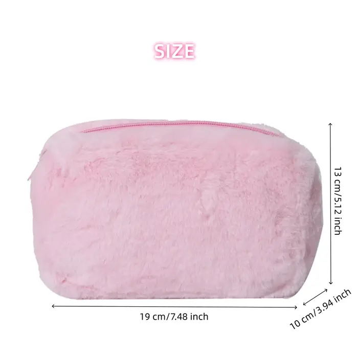 Pochette à maquillage en peluche