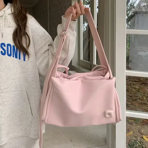 Sacs à bandoulière roses en cuir Pu souple pour femmes
