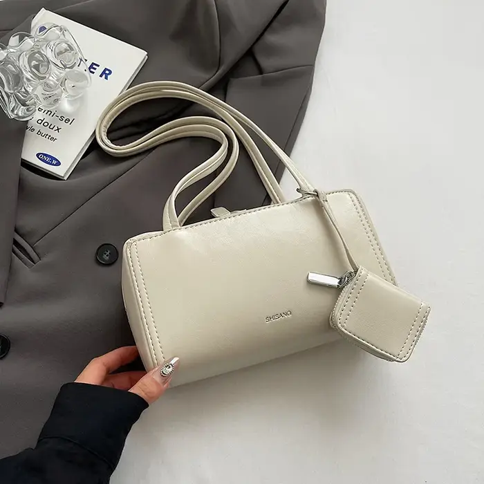 Sac à main marron en cuir PU pour femmes