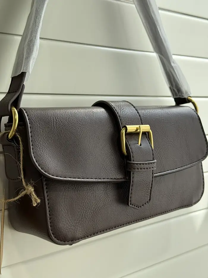 Sac à bandoulière marron en Pu pour femmes