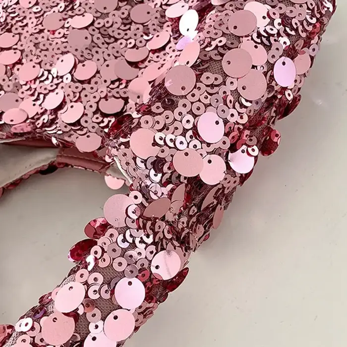 Sac à main à paillettes argentées pour téléphone portable