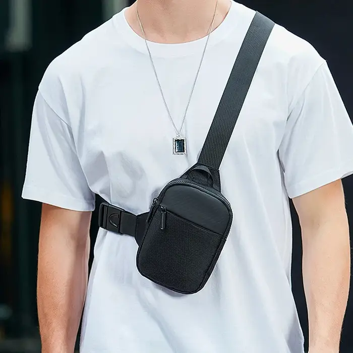 Mini sac de poitrine en nylon imperméable pour hommes et femmes