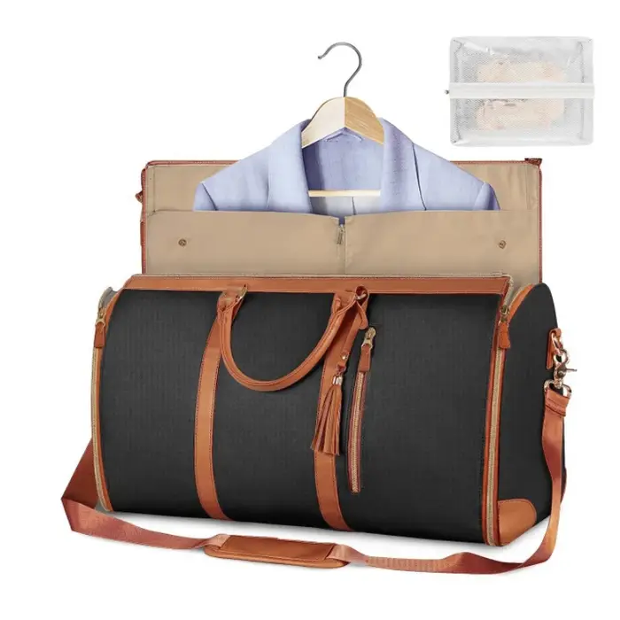 Grand sac de voyage en cuir PU pliable pour femme
