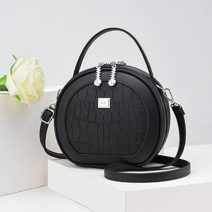 Sacs à main de soirée ronds pour femmes, sac à bandoulière d'été en PU, nouveau sac messager tendanc