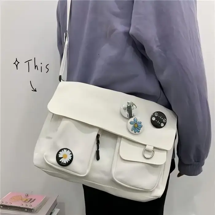 Sac à bandoulière en toile pour femmes