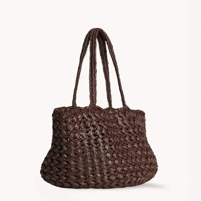 Sac fourre-tout en paille tressé à la main pour femme, sac à bandoulière décontracté et tendance, sa
