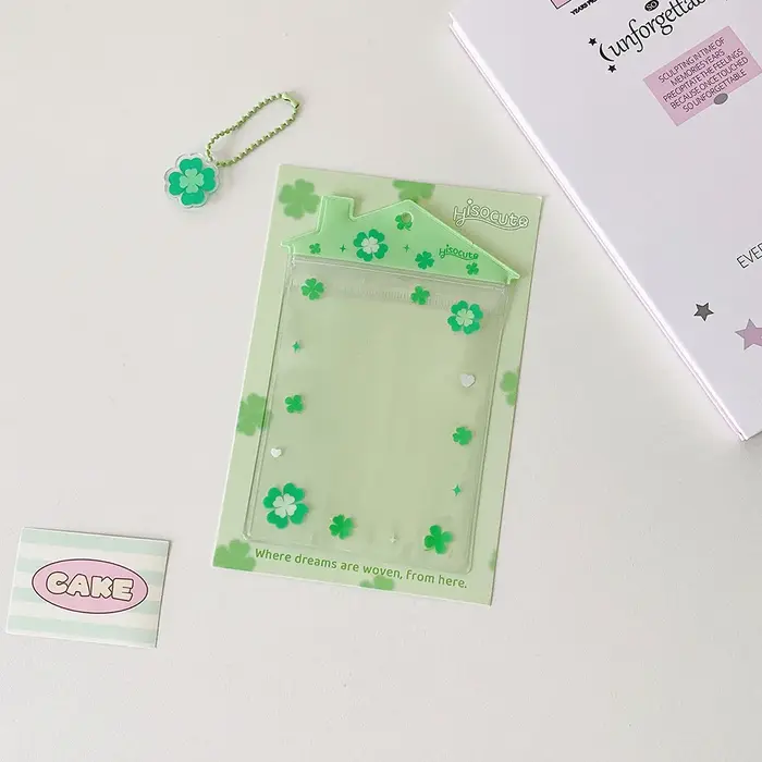 Sac de dessin animé pendentif porte-carte INS Transparent petite maison en forme de poupée sac de rangement sacs à