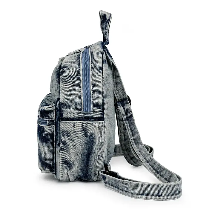 Sacs à dos en denim délavé pour femmes