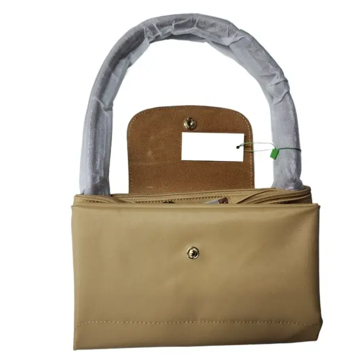 Sac fourre-tout pliable en nylon 2026 pour femme, sacs à main classiques brodés, sacs à bandoulière avec poignées courtes et longues