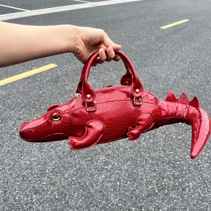 Sac à main créatif en forme de Crocodile