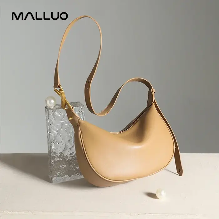 Sac à Main en Cuir de Vache group pour Femme, Sacoche Hobos Souple, Large, Demi-lune