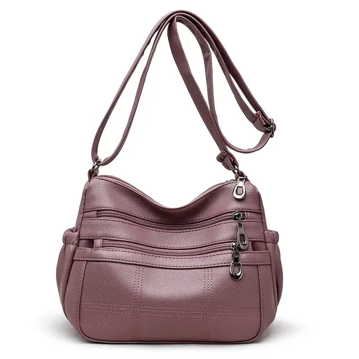 Sac à main en cuir souple pour femme, style décontracté, en cuir lavé, grande capacité, sac de maman
