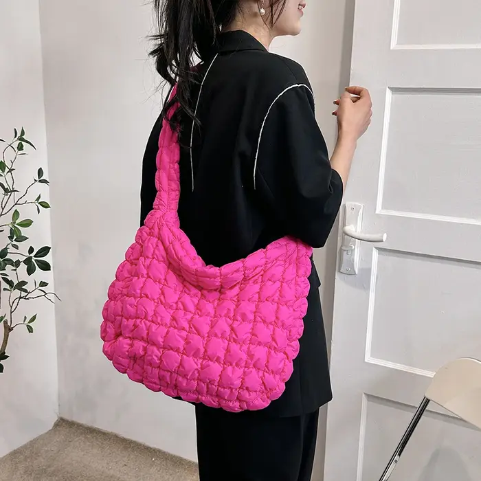 Sac à bandoulière rembourré matelassé pour femme