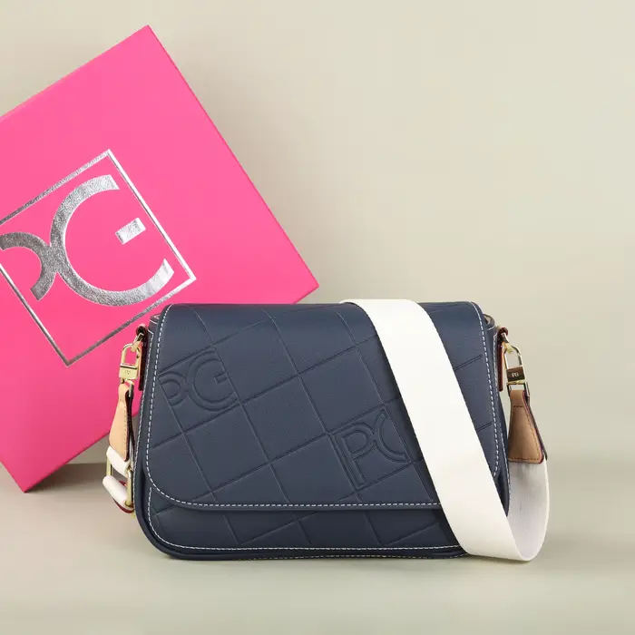 PG PATSY GARIS Nouveau sac à bandoulière classique rétro pour femme en cuir