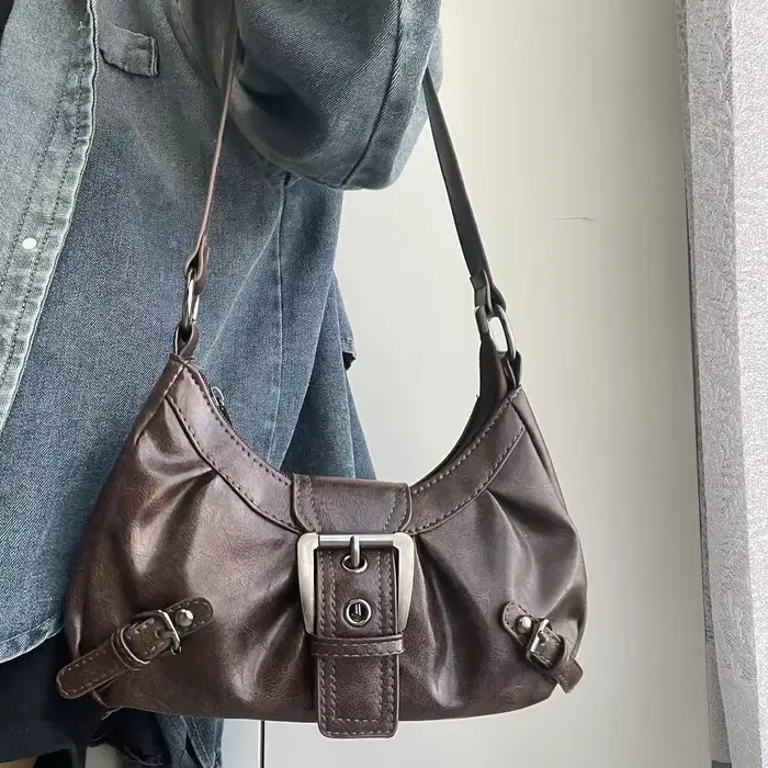 2025 printemps vente chaude Maillard Style rétro petit sac épicé fille Y2K Wasteland Style Vintage e