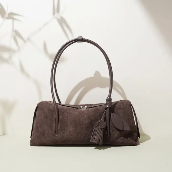Sac à main de luxe en daim et cuir de vache pour femmes