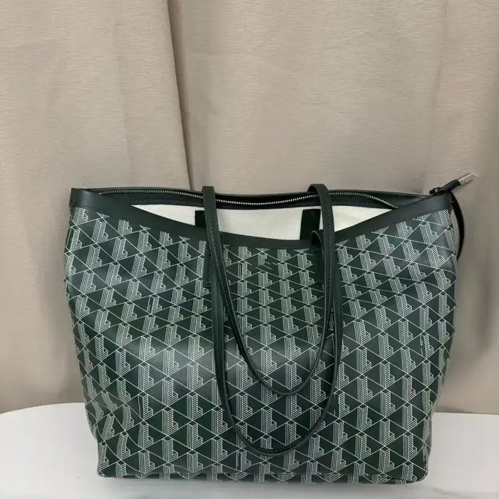 Sac fourre-tout géométrique 2-en-1 avec monogramme – Ensemble de sacs à bandoulière en cuir PU de qu