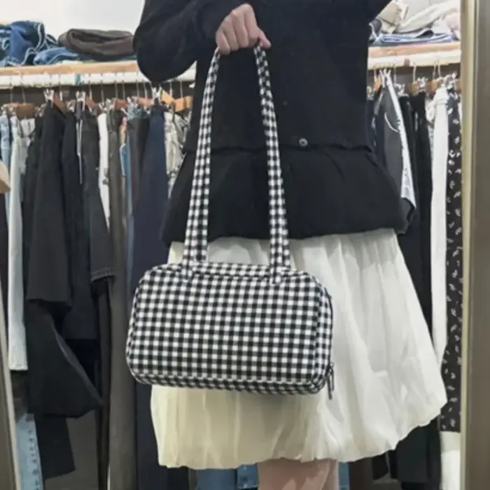 Sac à bandoulière en nylon à pois imprimé léopard