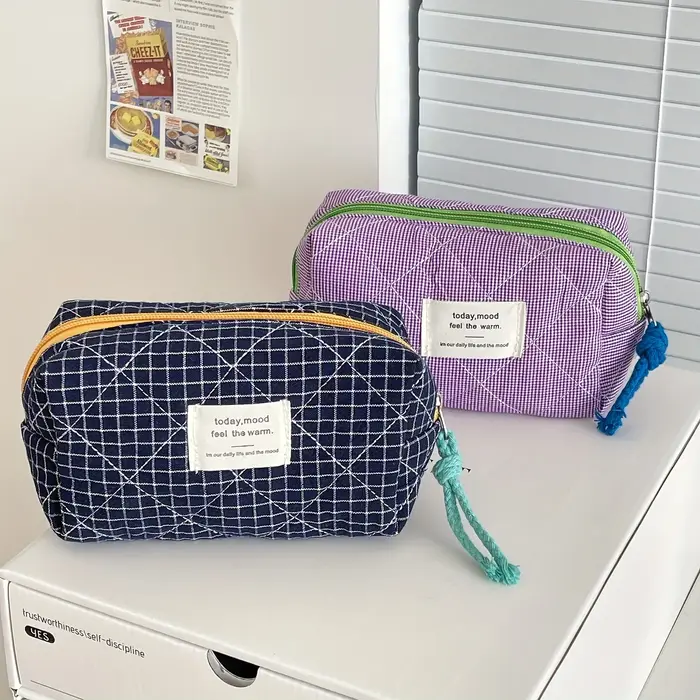 Pochette octogonale à carreaux rétro