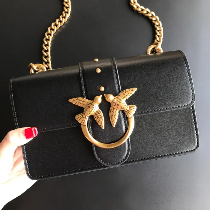 Nouveau sac à main classique ultra-mini en cuir véritable de style pinko