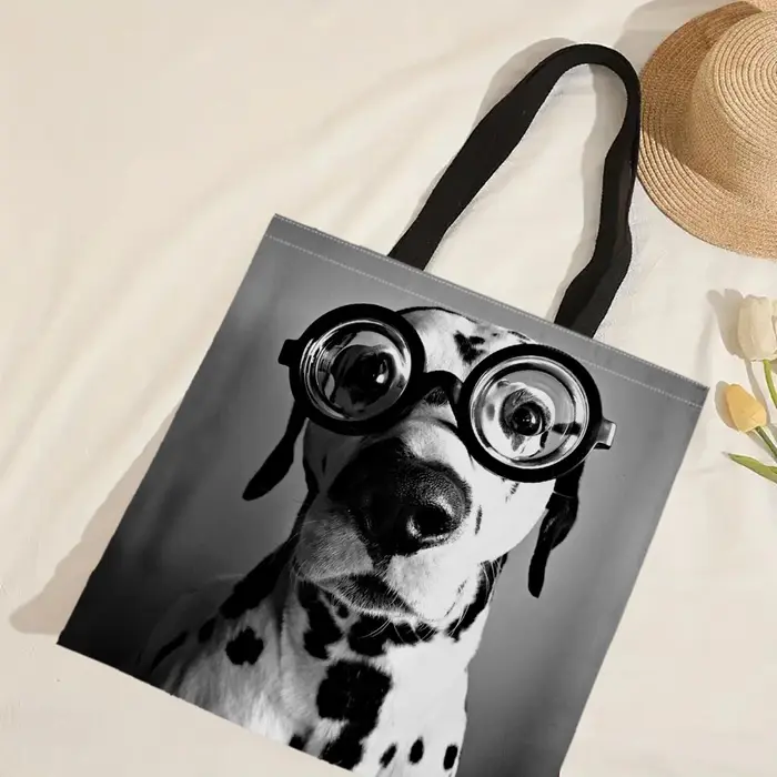 Sac fourre-tout géométrique noir et blanc pour femme
