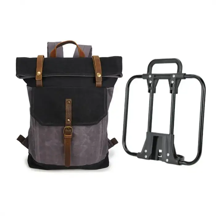 Sac à dos en toile rétro pour vélo pliant