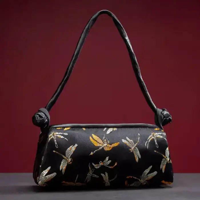 Sac à main brodé argenté pour femme