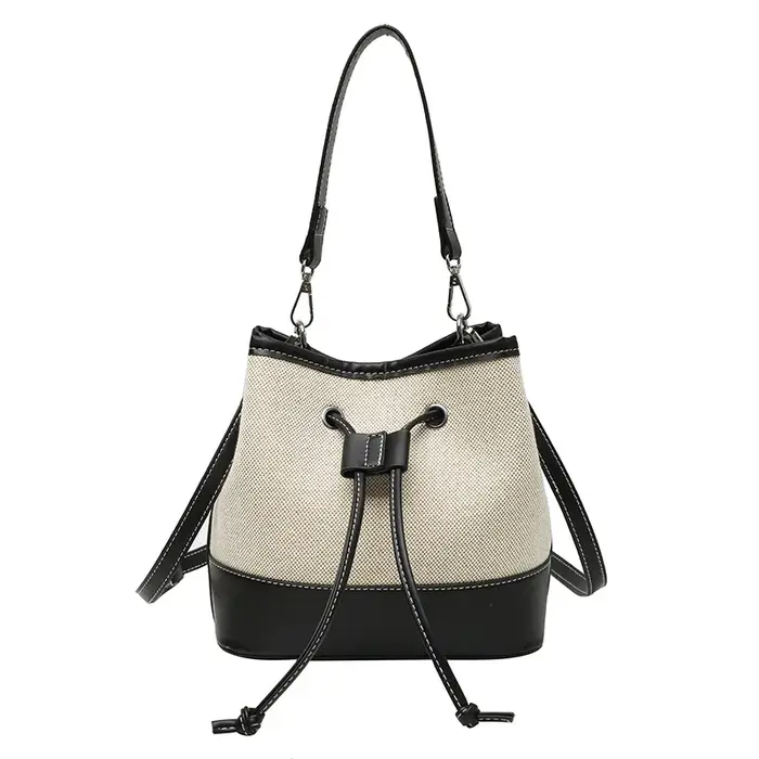 Sac seau tendance pour femme – Nouvelle collection en toile avec cordon de serrage
