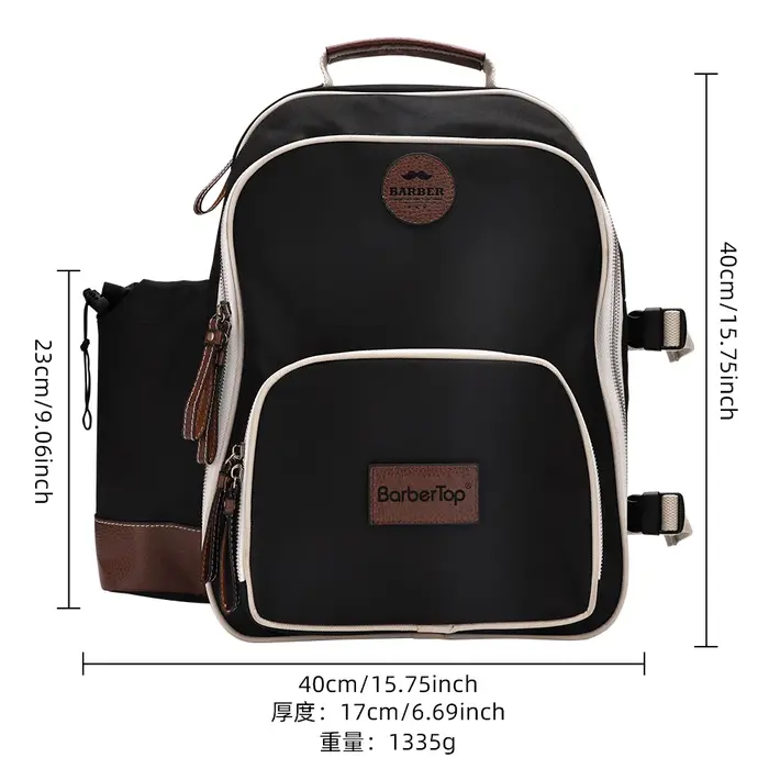Sac à dos de rangement de grande capacité pour coiffeur