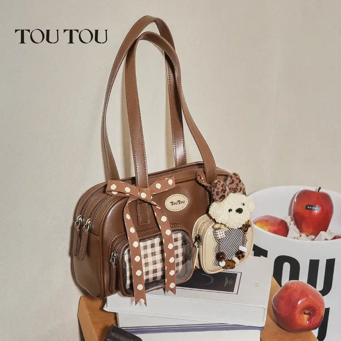 Sac à main de luxe en cuir Toutou multi-poches pour femme