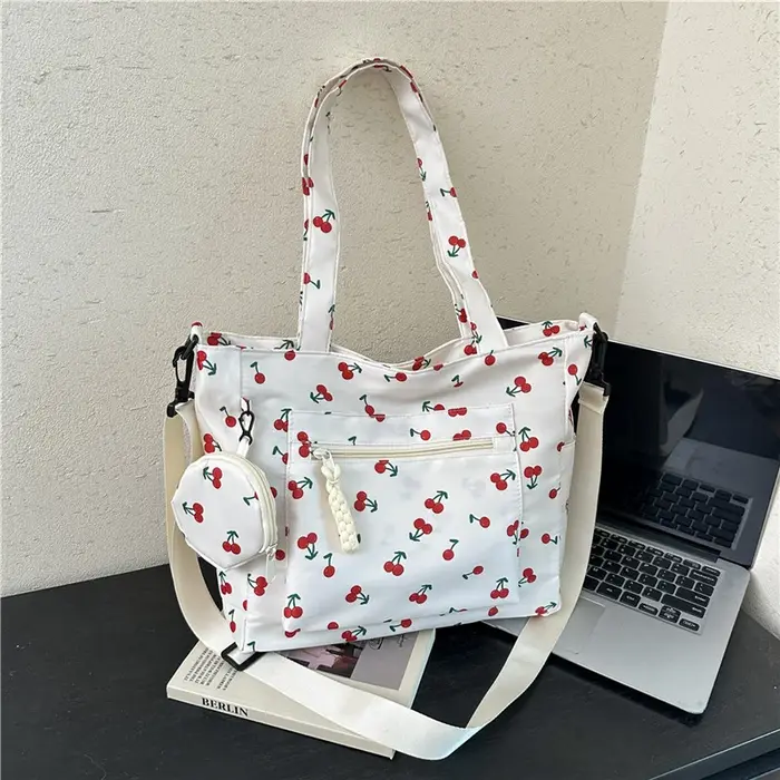 Sac fourre-tout imprimé cerise pour femmes