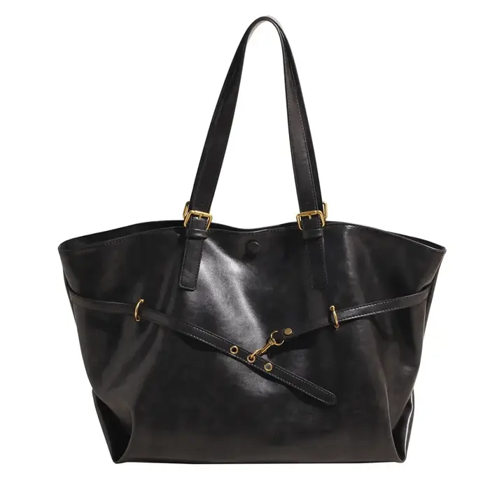 Sac fourre-tout rétro en cuir PU pour femmes, sac à bandoulière tendance d'hiver Y2K, sacs à main de