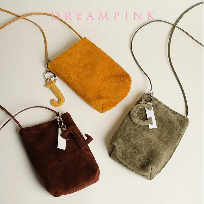 Sac de téléphone en daim de luxe pour femmes